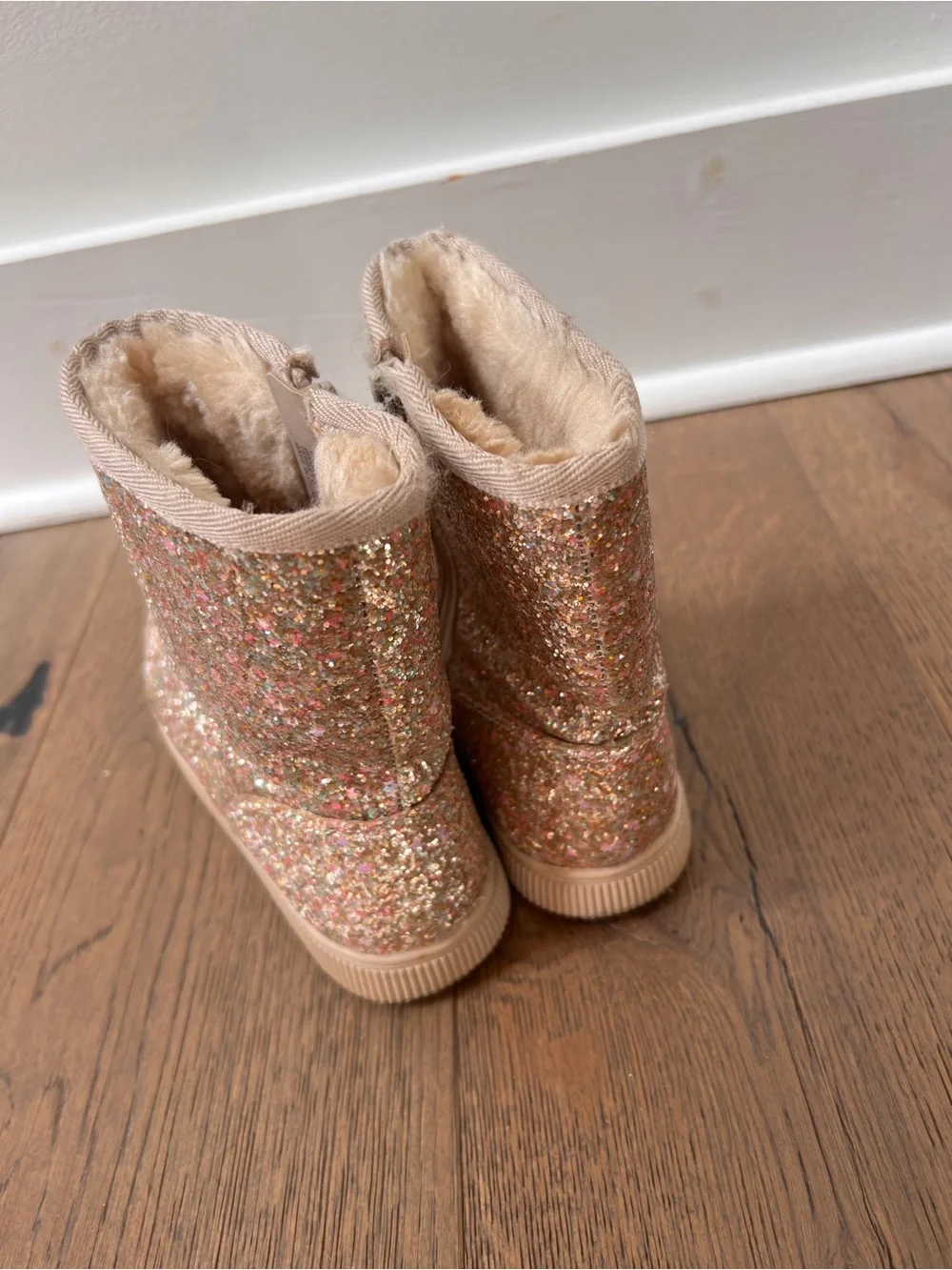 Cat & Jack Girls' Glitter Pink Sparkle Mid-Calf Boots